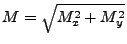 $M = \sqrt{M_x^2 + M_y^2}$
